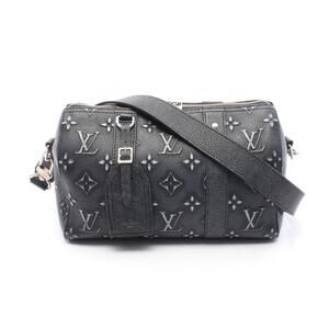Louis Vuitton City Keepall Charcoal Shoulder Bag Leather Gray